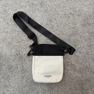 Guess Black and White Belt Bag Compact Design